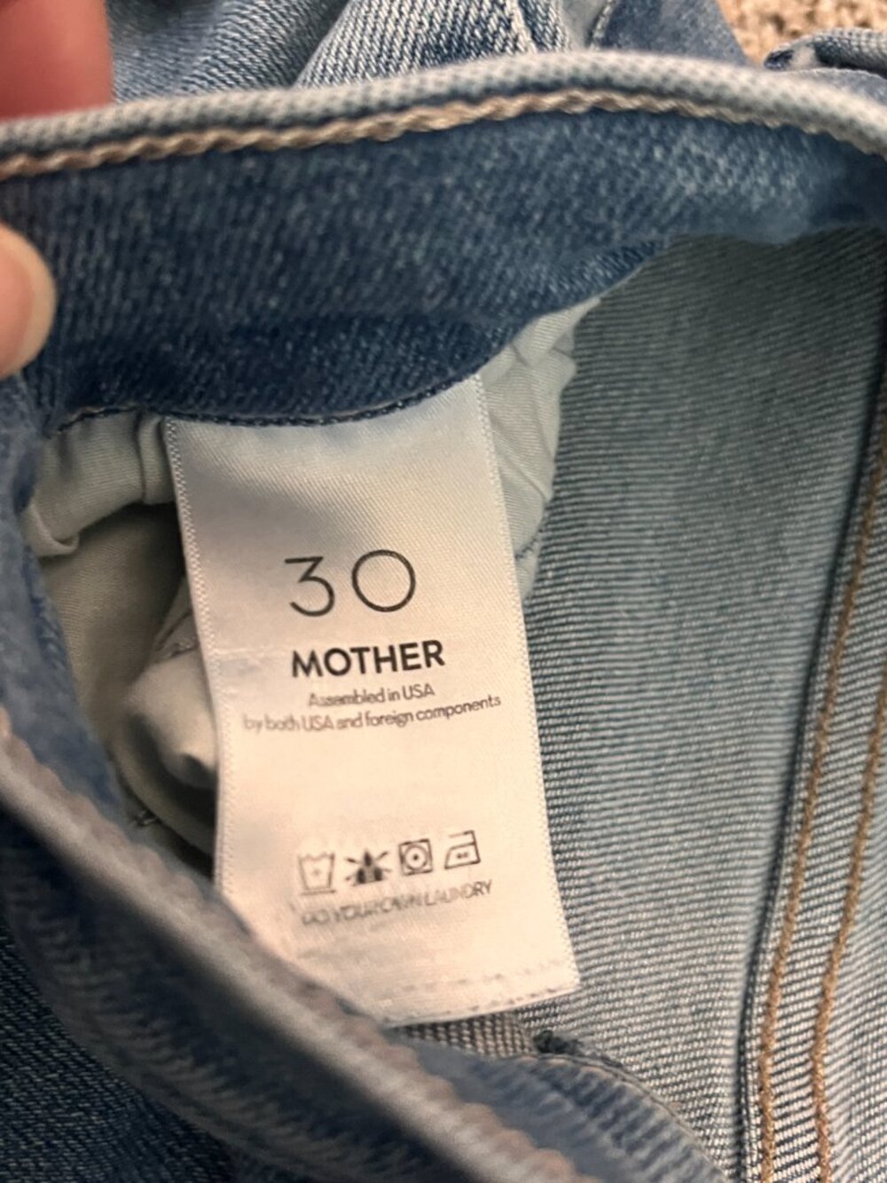 Mother Rambler Zip Flood Jeans Size 30 Medium Wash High-Rise - Picture 6 of 11